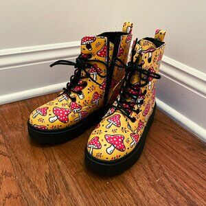 Ragstock Red & Yellow Mushroom Boots
